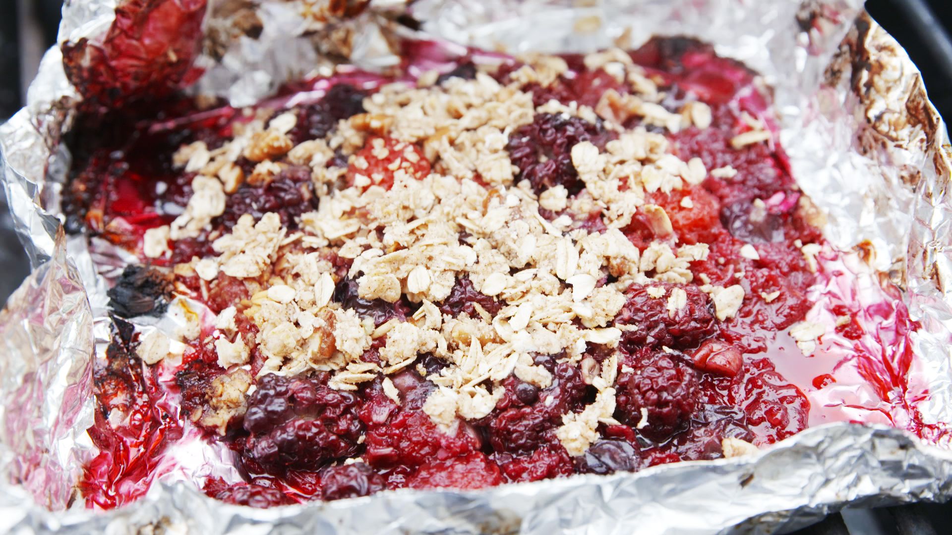 Best Berry Crisp Foil Packs Recipe - How To Make Berry ... image
