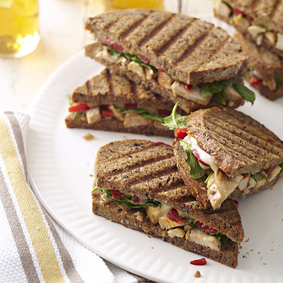 Chicken Salad Panini Sandwiches Recipe | EatingWell image
