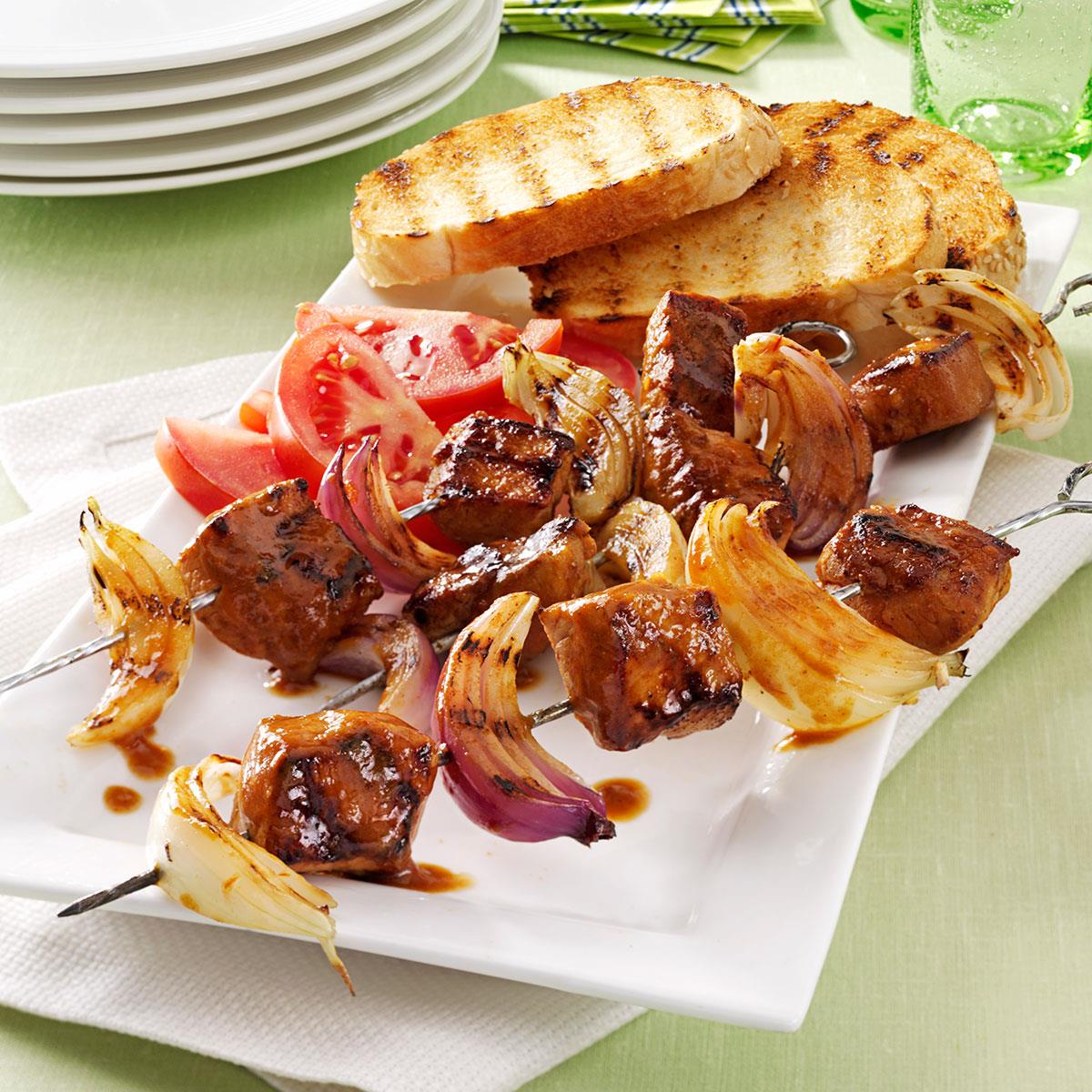 Pork and Onion Kabobs Recipe: How to Make It image