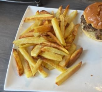 Burgers and Chips - BBC Good Food | Recipes and cooking tips image