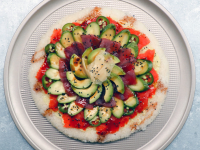 Sushi Pizza Recipe | MyRecipes image
