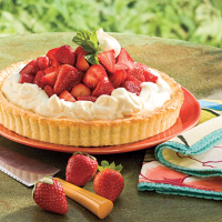 Strawberry-Orange Shortcake Tart Recipe | MyRecipes image