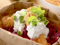 Walking Fish Tacos with Crunchy Cabbage Slaw and Cilantro ... image