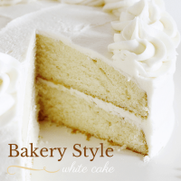 The Perfect {Bakery Style} White Cake | I Am Baker image