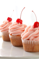 Cherry-Almond Vanilla Cupcakes | Better Homes & Gardens image