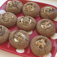 Santa's Chocolate Thumbprint Cookies Recipe | Allrecipes image
