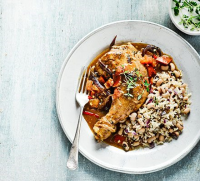 Chicken with rice & peas recipe | BBC Good Food image