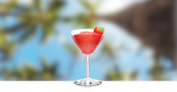 Frozen Strawberry Beach Recipe - Malibu Rum Drinks image