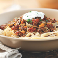 Turkish Pasta with Bison Sauce Recipe | EatingWell image