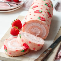 Strawberry Cake Roll | Love and Olive Oil image