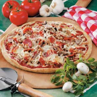 Double Sausage Pizza Recipe: How to Make It image