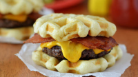 Waffle Bacon Cheeseburgers Recipe - Pillsbury.com image