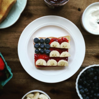 Red, White, and Blue Flag Toast Recipe | Allrecipes image