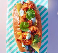 Blackened shrimp hot dogs recipe | BBC Good Food image