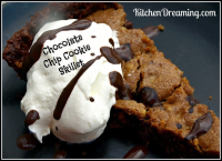 Skillet Chocolate Chip Cookie - Kitchen Dreaming image