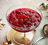 Cranberry sauce with gin & rosemary recipe | BBC Good Food image