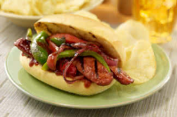 Grilled Smoked Sausage and Pepper Hoagies | Eckrich image