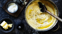 Polenta recipe with mascarpone and parmesan Recipe | Good Food image