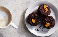 Cinnamon Chocolate Persimmon Muffins Recipe | SELF image