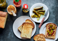 Peanut Butter Sandwich With Sriracha and Pickles Recipe ... image