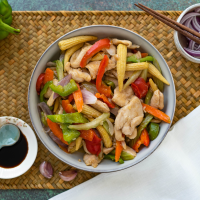 Rainbow Chicken Stir Fry (????) | Made With Lau image
