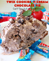 Twix Cookies ‘n Cream Chocolate Pie – Can't Stay Out of ... image