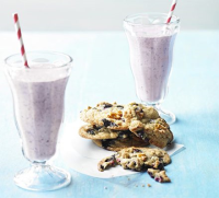 Blueberry milkshakes recipe | BBC Good Food image