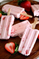 Strawberry Cream Popsicles | Kitchen Dreaming image