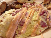 Reuben Omelette | Just A Pinch Recipes image