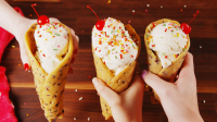 Best Cookie Ice Cream Cones Recipe - How to Make Cookie ... image