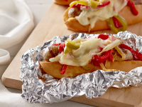 Grilled Philly Cheese Brats - Hy-Vee Recipes and Ideas image