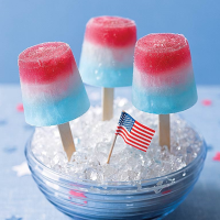 Red, White and Blue Ice Pops Recipe | MyRecipes image