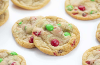 Christmas M&M Cookies - i am baker image