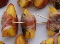Bacon Wrapped Peach Slices | Just A Pinch Recipes image