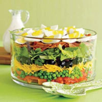 7 Layer Salad with Ranch Dressing | Just A Pinch Recipes image
