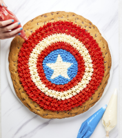 Best Captain America Cookie Cake Recipe - How to Make ... image