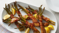 Bacon-Wrapped Asparagus Recipe - BettyCrocker.com image