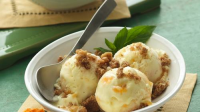 Peach Cobbler Ice Cream Recipe - BettyCrocker.com image