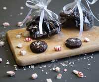 Chocolate Mint Thins with Candy Cane Crunch image