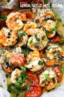 Lemon Garlic Herb Shrimp in Packets | Best Baked Shrimp Recipe image
