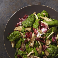 Spinach & Warm Mushroom Salad Recipe | EatingWell image