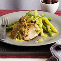 PESTO GENOVESE MARINATED CHICKEN BREAST WITH POTATOES AND ... image