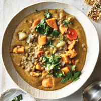Slow-Cooker Lentil, Carrot & Potato Soup Recipe | EatingWell image