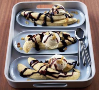 Speedy banana splits recipe | BBC Good Food image