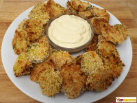 Oven Fried Pickle Chips | YepRecipes.com image