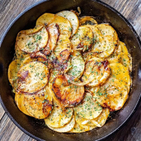 Easy Pan-fried Potatoes and Onions - 100K Recipes image