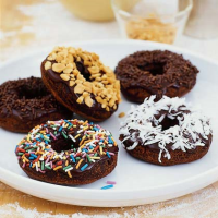 Chocolate Cake Doughnuts Recipe | MyRecipes image