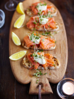 Smoked Salmon on Toast | Fish Recipes | Jamie Oliver Recipes image