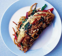 Stir-fry stuffed omelette recipe | BBC Good Food image