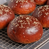 LOW CARB Brioche Buns With Yeast - FATKITCHEN image